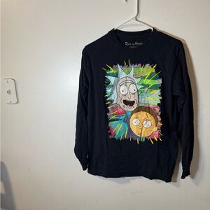 Ripple Junction Black Long Sleeve Kids Shirt with Colorful Cartoon Design